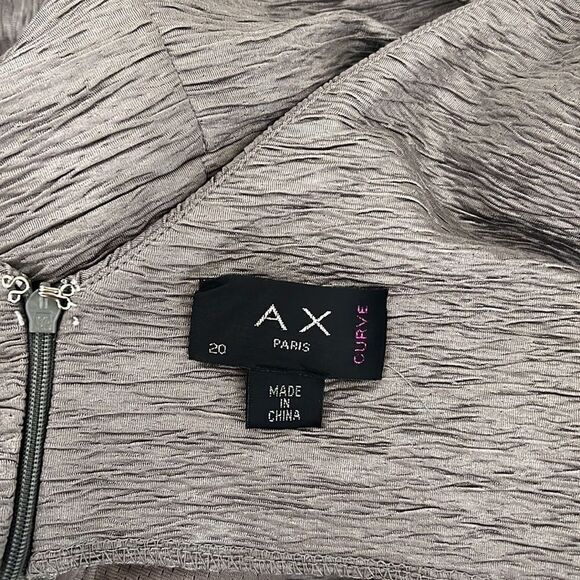 AX Paris Curve Pantsuit Sz US 16 UK 20 Pewter Silver V Neck Sleeveless 💯 Poly - Picture 6 of 9